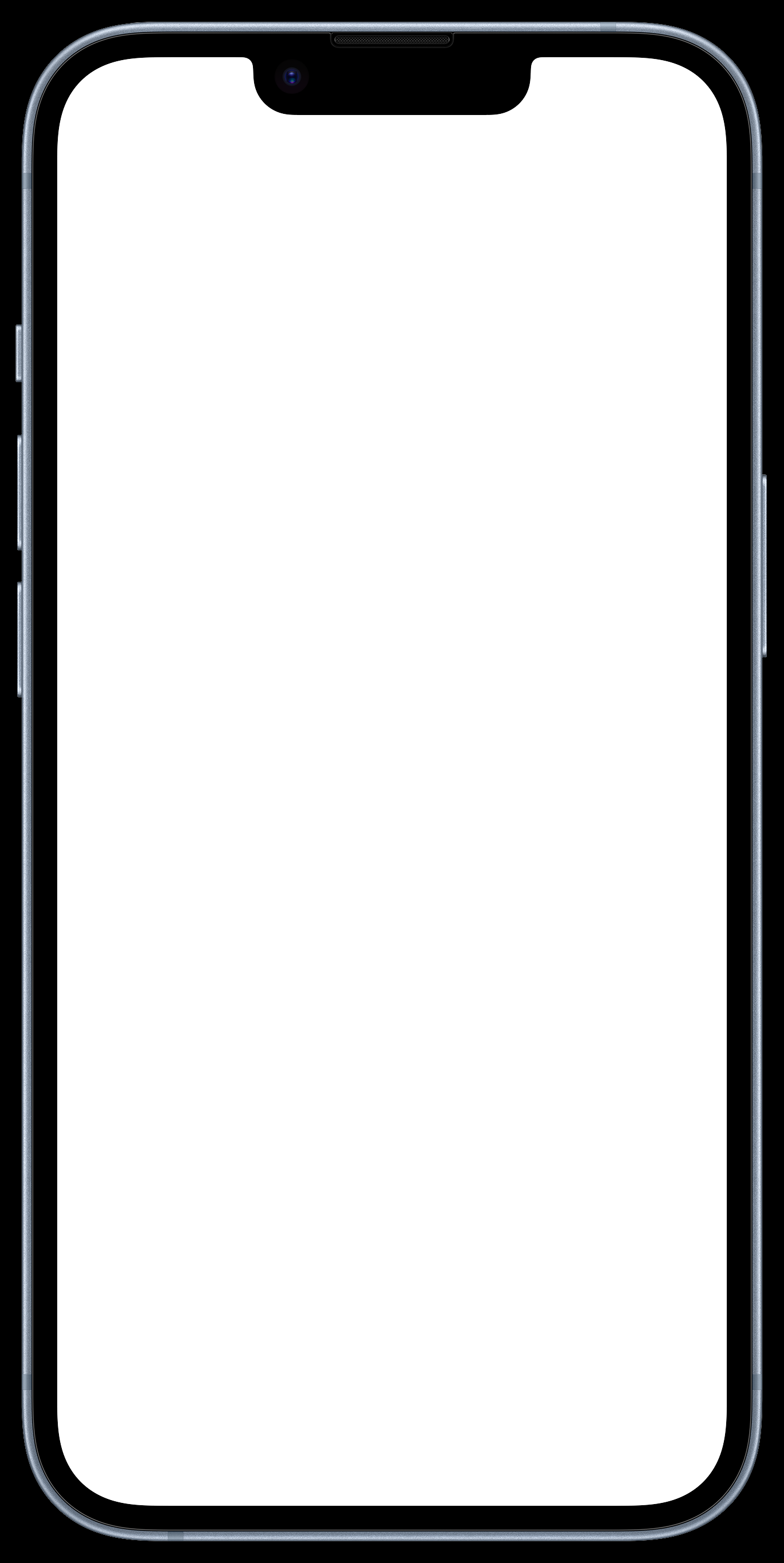 iPhone 14 Blue with Transparent Background